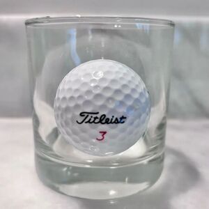 NWT Benshot Titleist Golf Ball Rocks Whiskey Glass Bar Drink Clear 11oz